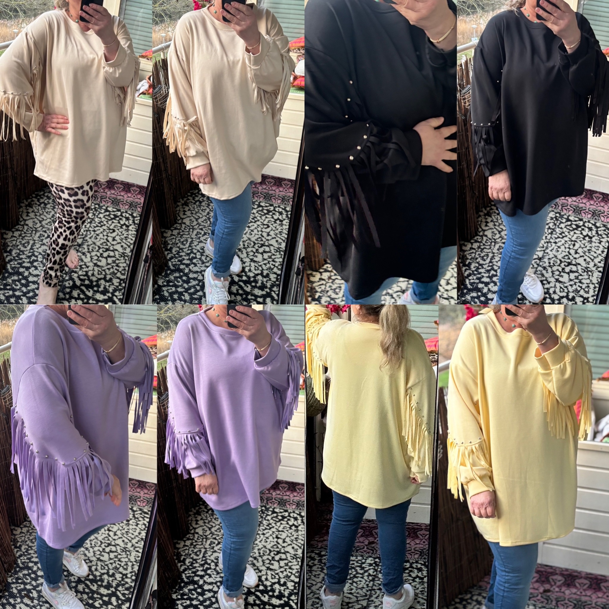 FRANJE SWEATER STUD MATEN 46 TOT 52/54