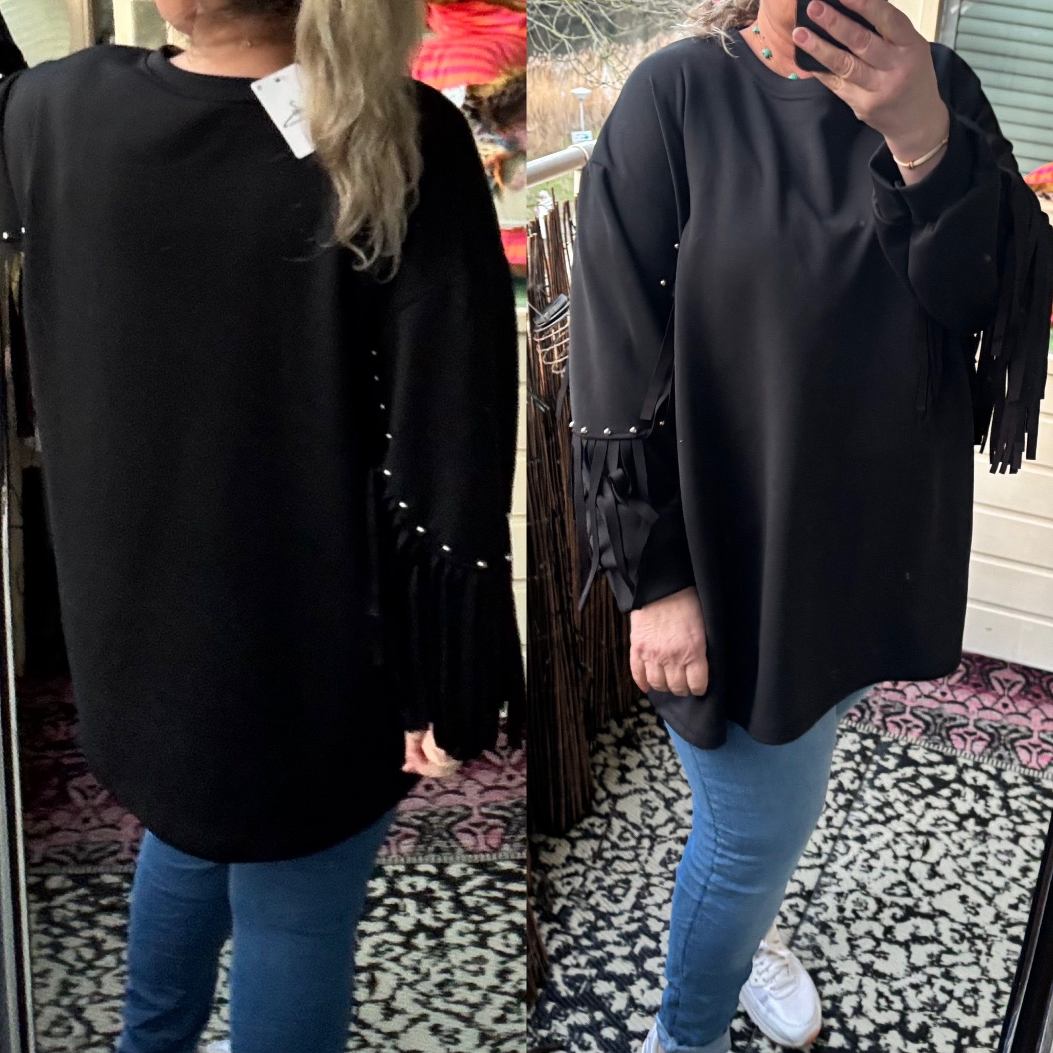 FRANJE SWEATER STUD MATEN 46 TOT 52/54