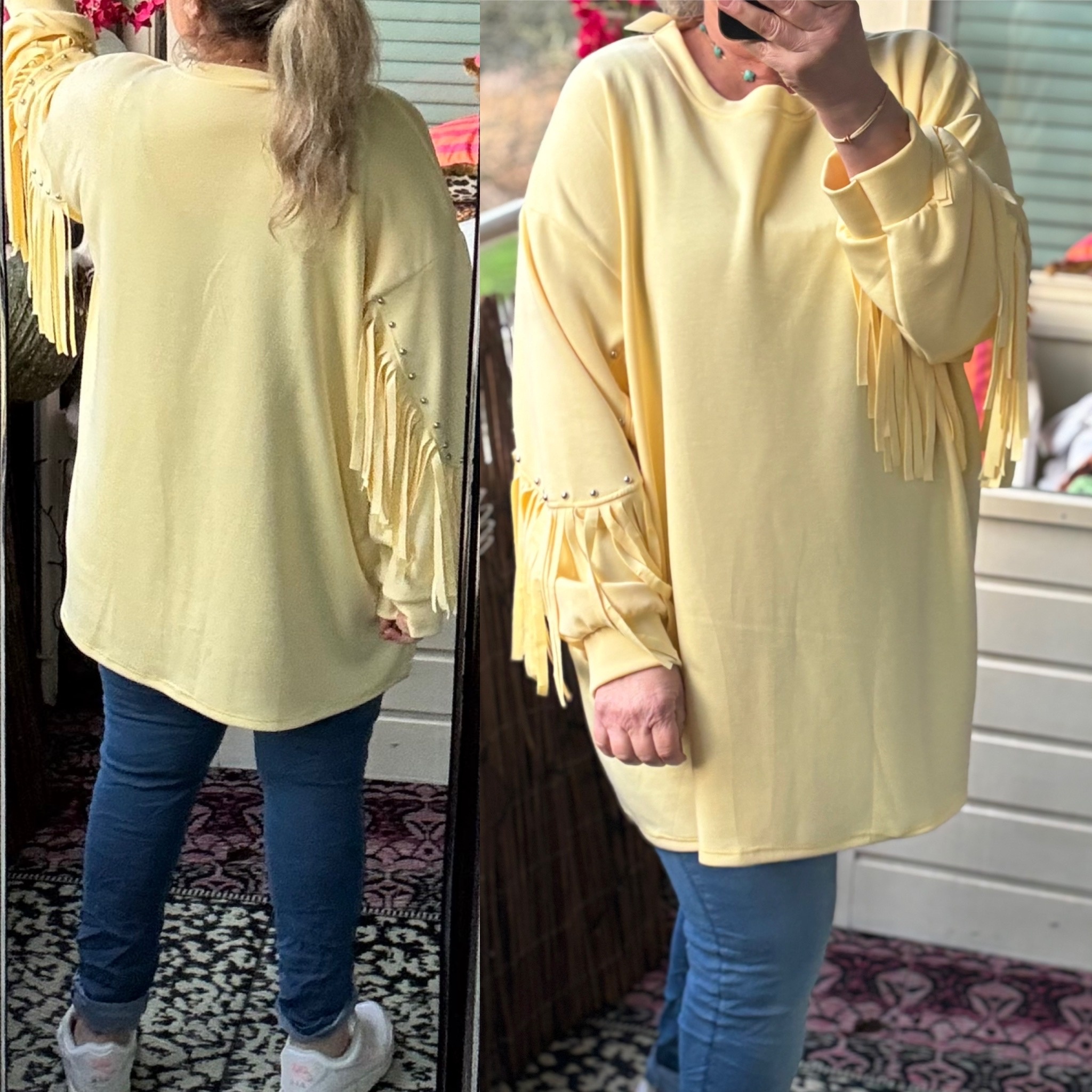 FRANJE SWEATER STUD MATEN 46 TOT 52/54