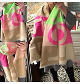 SHAWL ACRYL HAPPY IN 3 KLEUREN EN COMBI