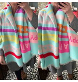 SHAWL ACRYL HAPPY IN 3 KLEUREN EN COMBI