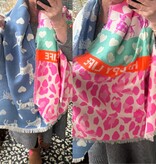 SHAWL ACRYL HAPPY IN 3 KLEUREN EN COMBI