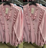 BLOUSE RUFFLE SCHOOTJE MATEN 44 TOT 50 KLEINE 52