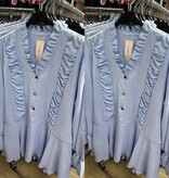 BLOUSE RUFFLE SCHOOTJE MATEN 44 TOT 50 KLEINE 52