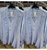 BLOUSE RUFFLE SCHOOTJE MATEN 44 TOT 50 KLEINE 52