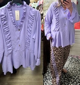 BLOUSE RUFFLE SCHOOTJE MATEN 44 TOT 50 KLEINE 52