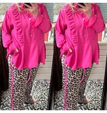 BLOUSE RUFFLE SCHOOTJE MATEN 44 TOT 50 KLEINE 52