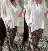 BLOUSE RUFFLE SCHOOTJE MATEN 44 TOT 50 KLEINE 52