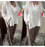 BLOUSE RUFFLE SCHOOTJE MATEN 44 TOT 50 KLEINE 52