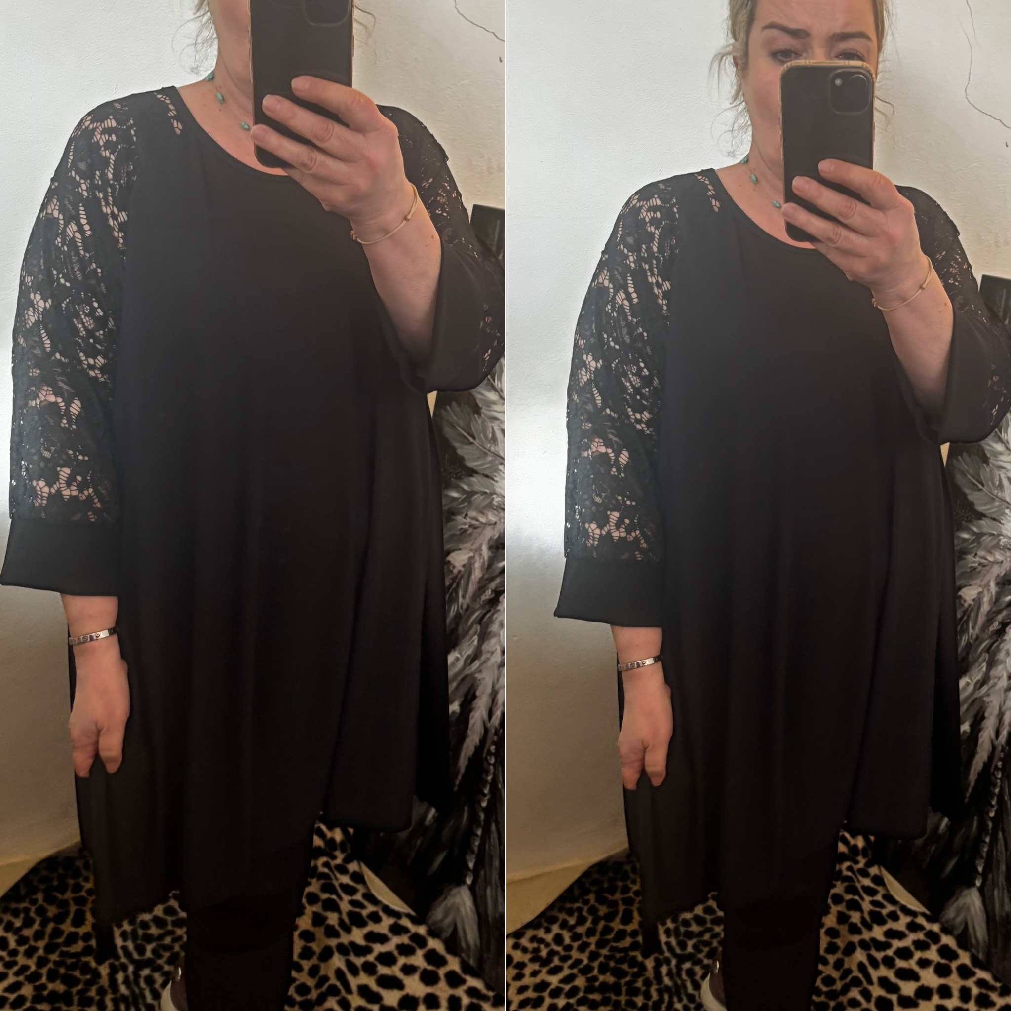 TUNIEK KANTEN MOUW MATEN 48/50 TOT 56 RUIM