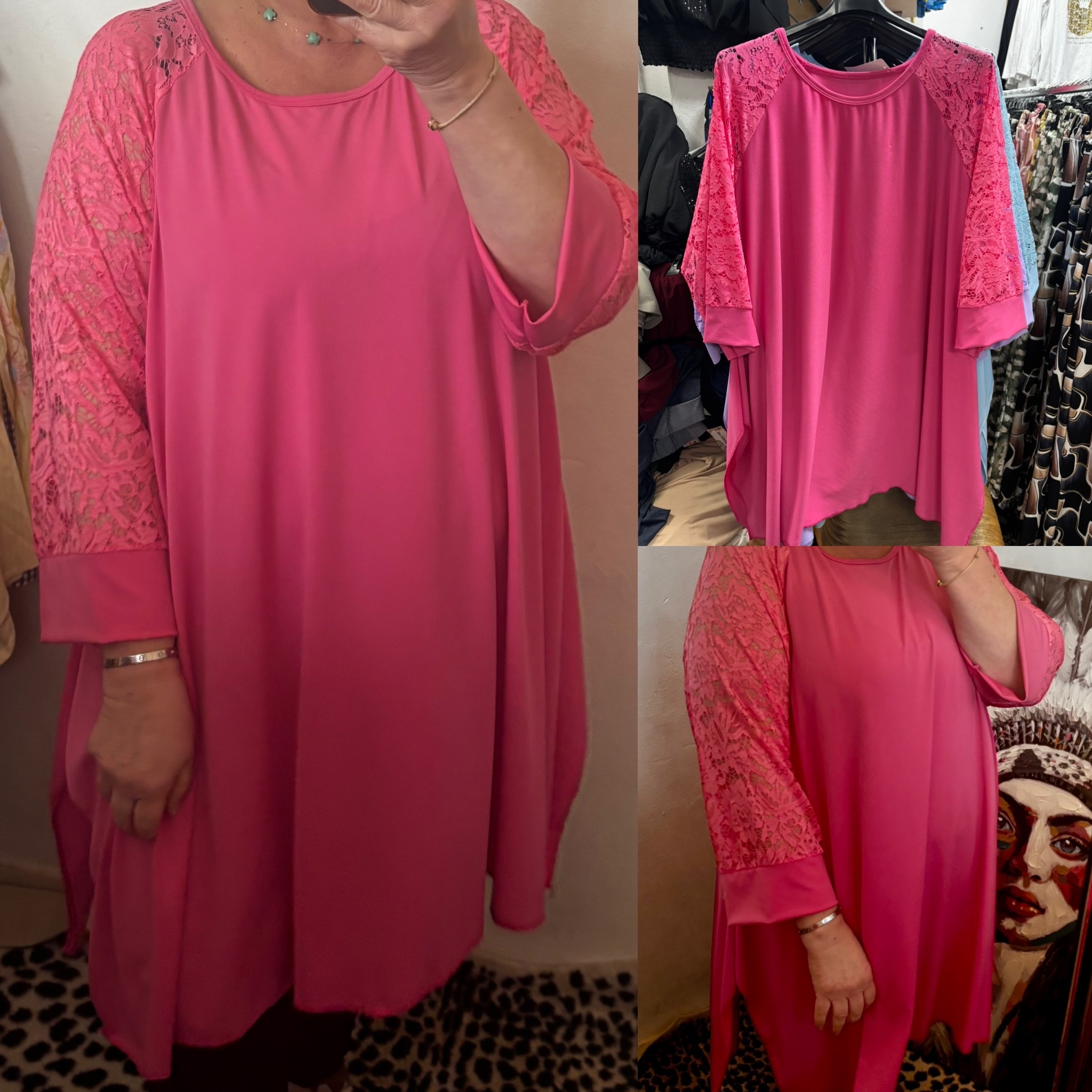 TUNIEK KANTEN MOUW MATEN 48/50 TOT 56 RUIM