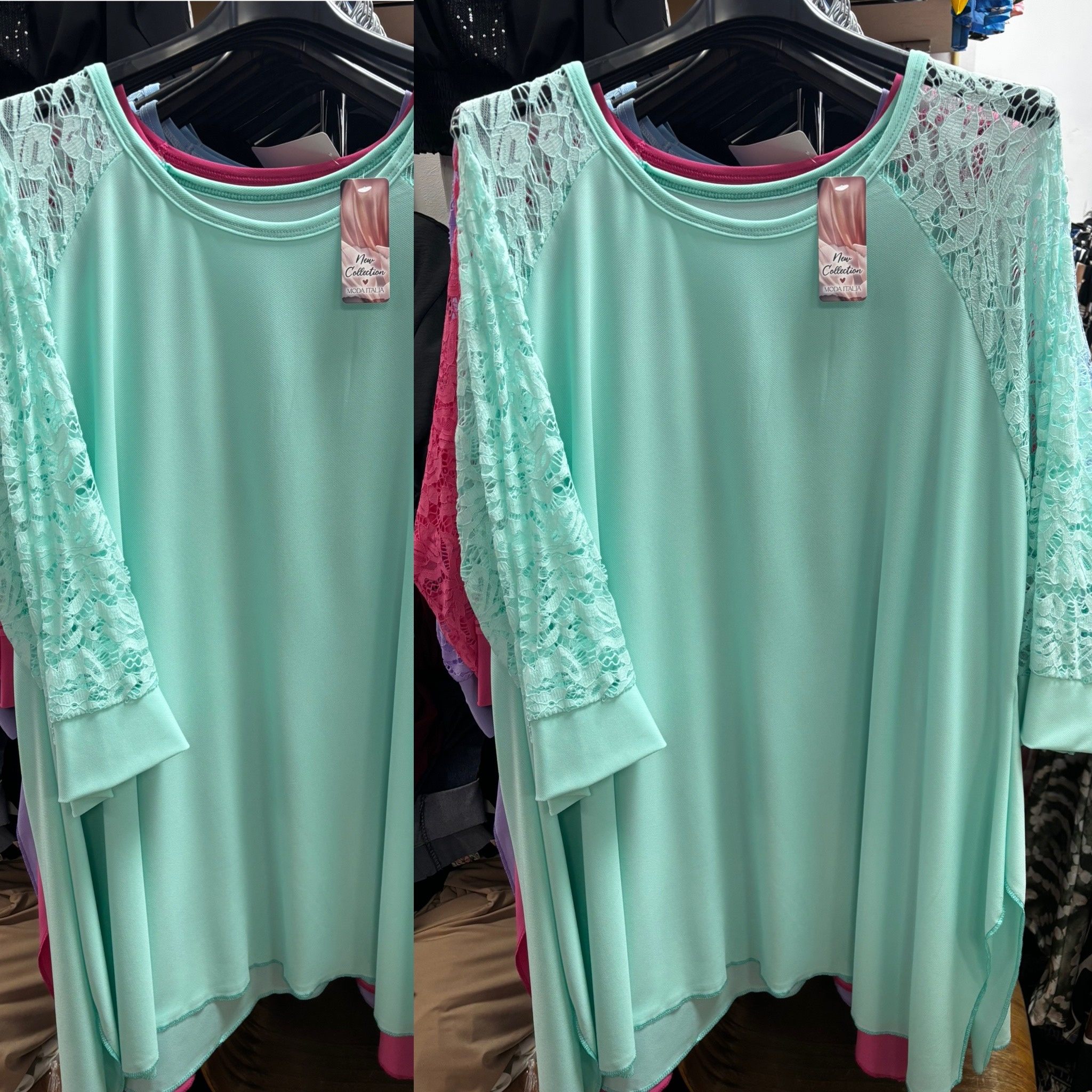 TUNIEK KANTEN MOUW MATEN 48/50 TOT 56 RUIM