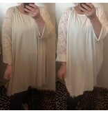TUNIEK KANTEN MOUW MATEN 48/50 TOT 56 RUIM