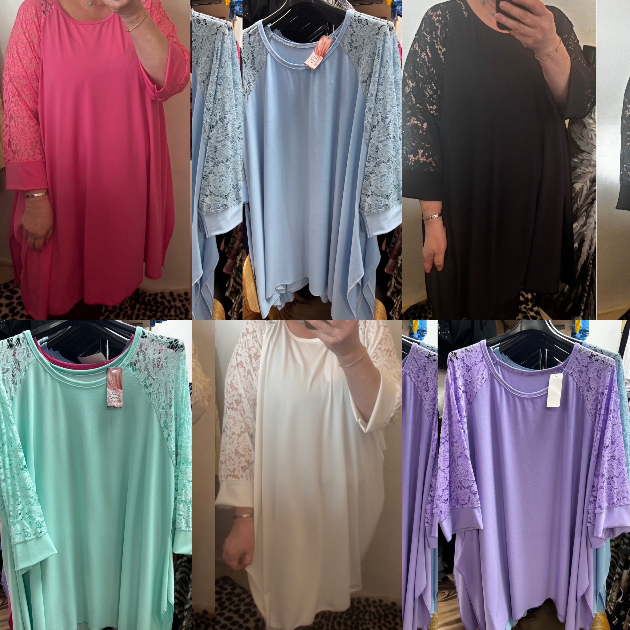 TUNIEK KANTEN MOUW MATEN 48/50 TOT 56 RUIM