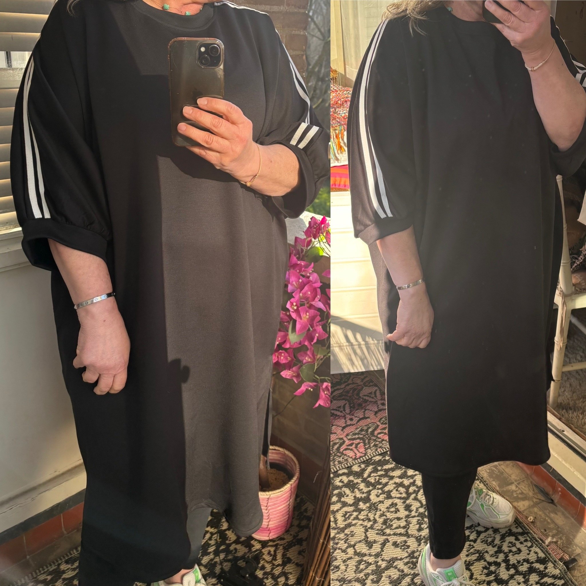 SWEATERDRESS STREEP MATEN 50 TOT RUIM 56