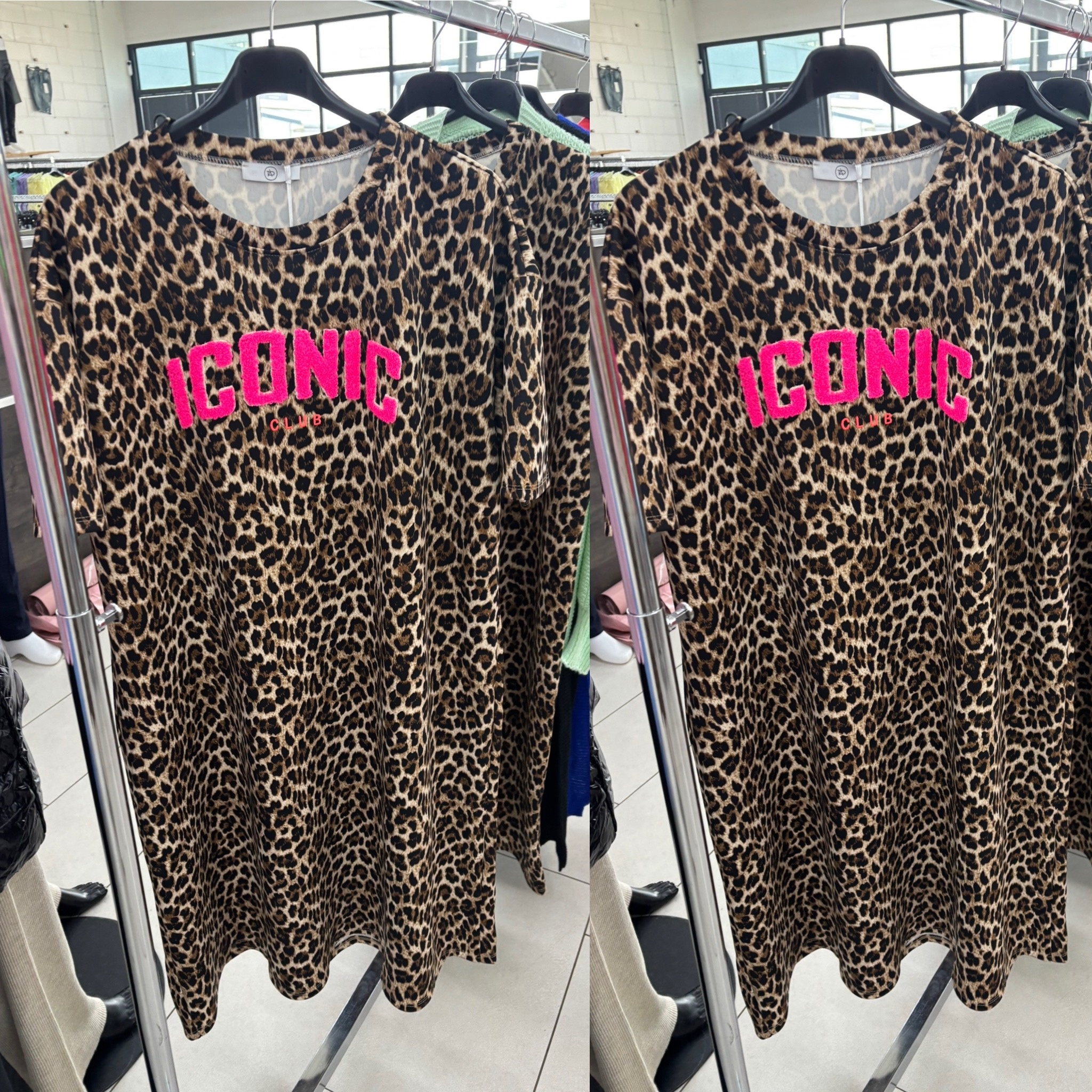 SWEATERDRESS PANTER 26 MATEN 44 TOT 50