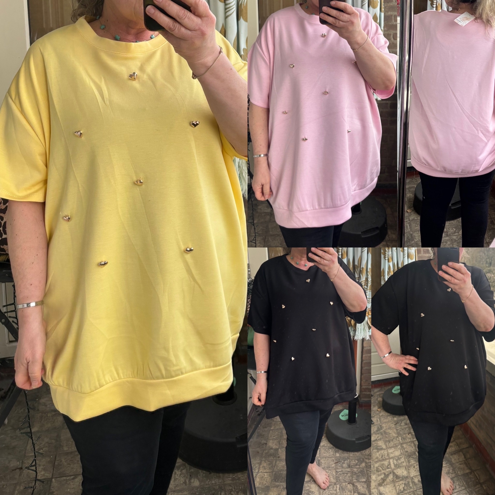 SWEATER GOUDEN HARTJE MATEN 46 TOT RUIME 52