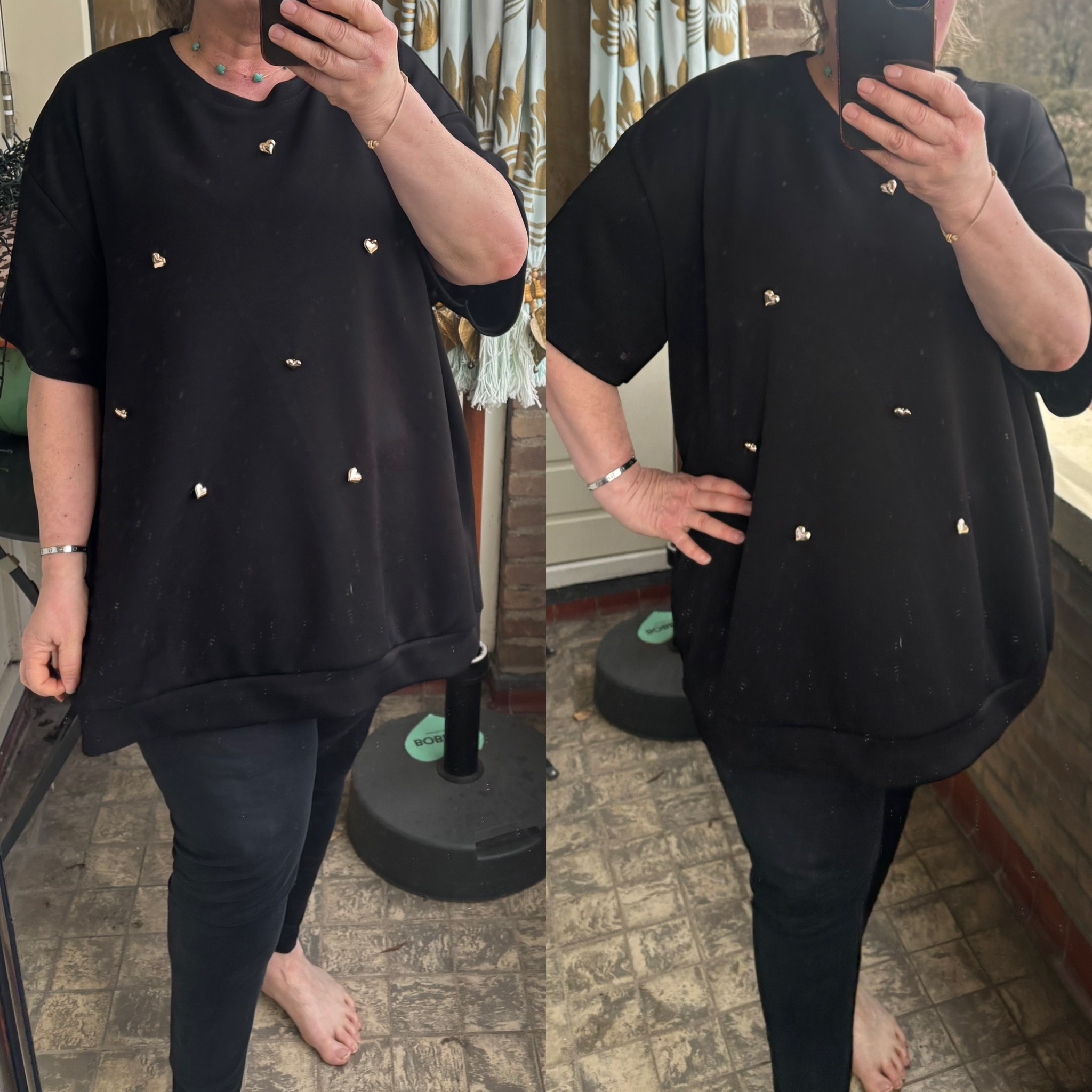 SWEATER GOUDEN HARTJE MATEN 46 TOT RUIME 52