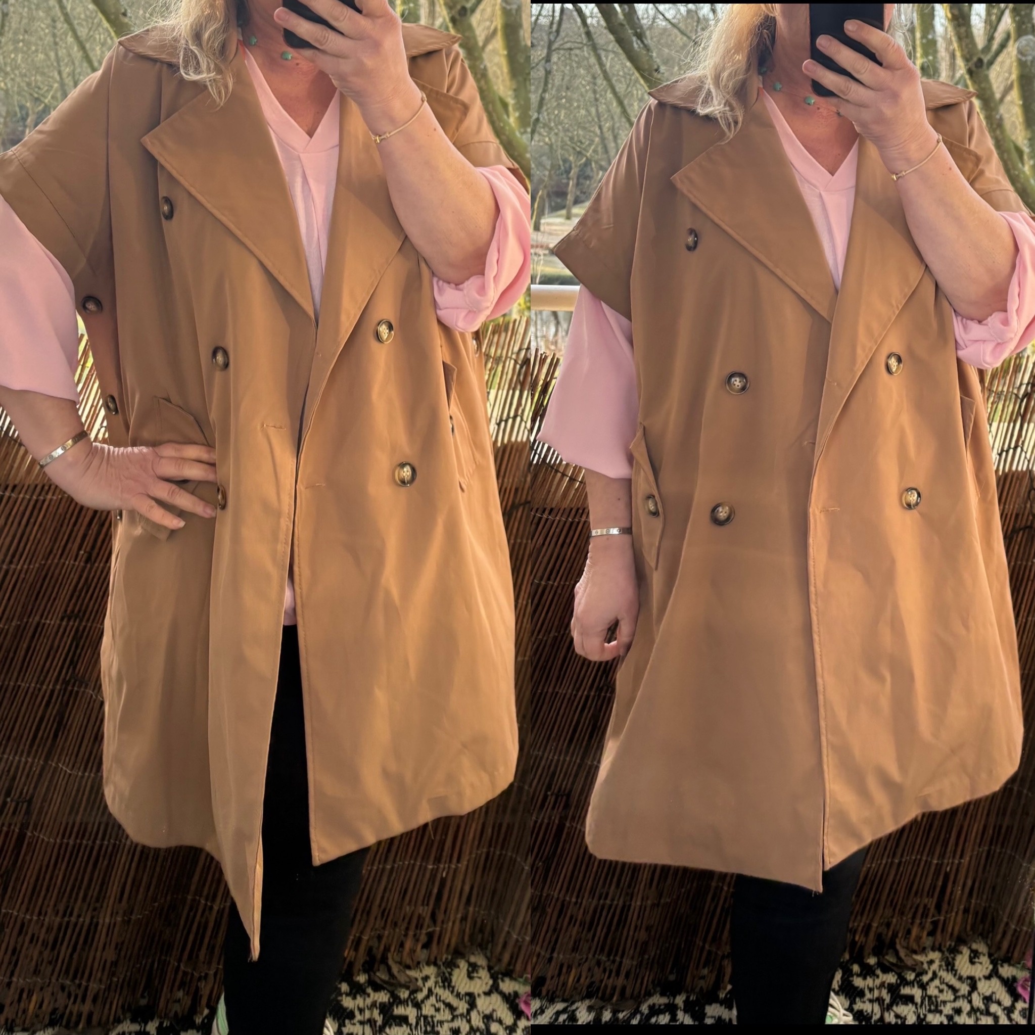 TRENCHCOAT BODY WARMER IDEE MATEN 44 TOT 52