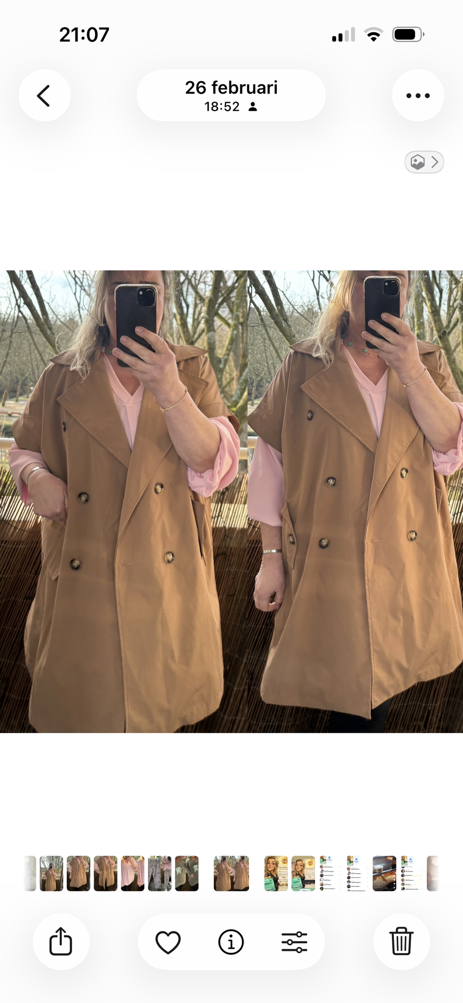 TRENCHCOAT BODY WARMER IDEE MATEN 44 TOT 52