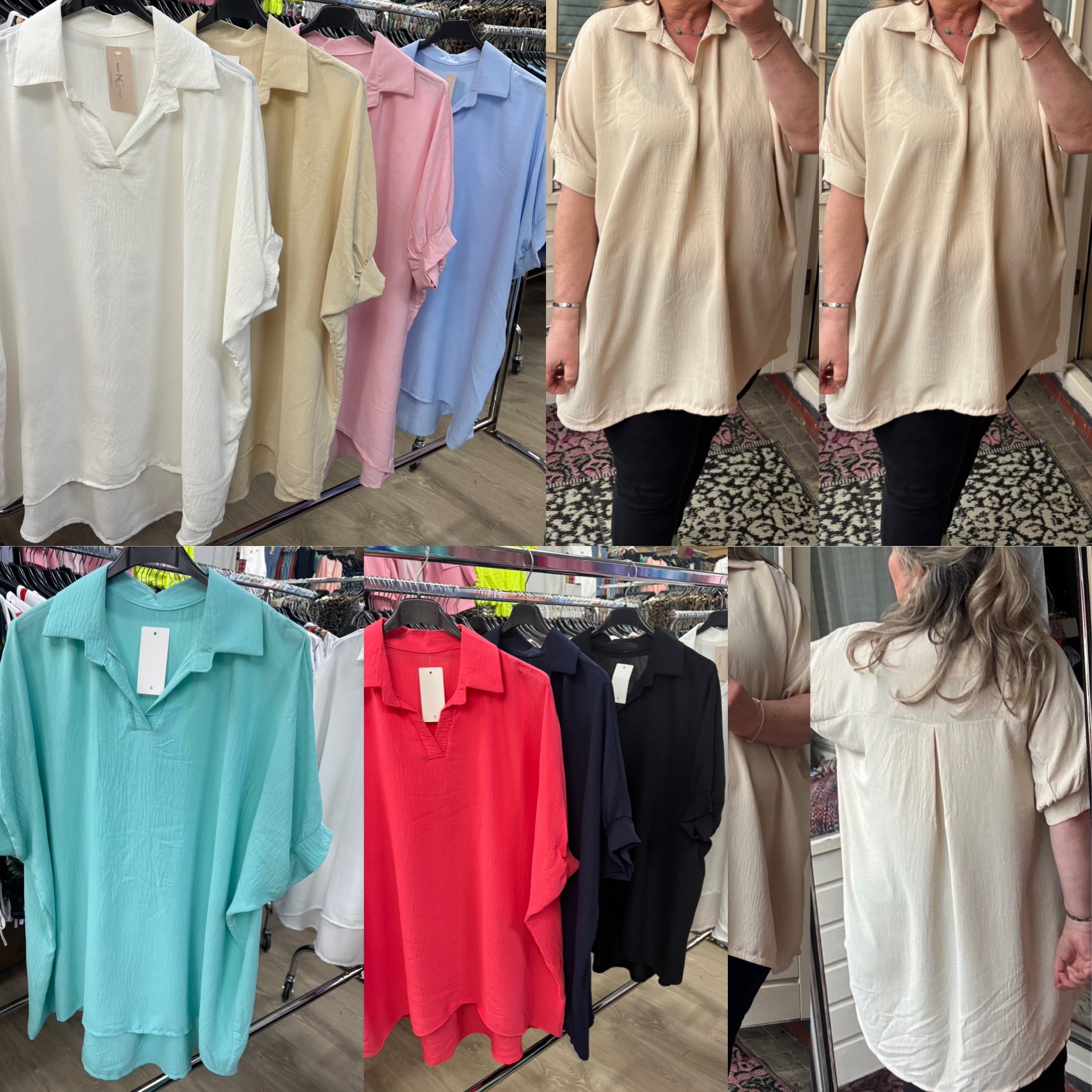 SHIRT SIMPEL KRAAGJE MATEN 46 TOT RUIME 52