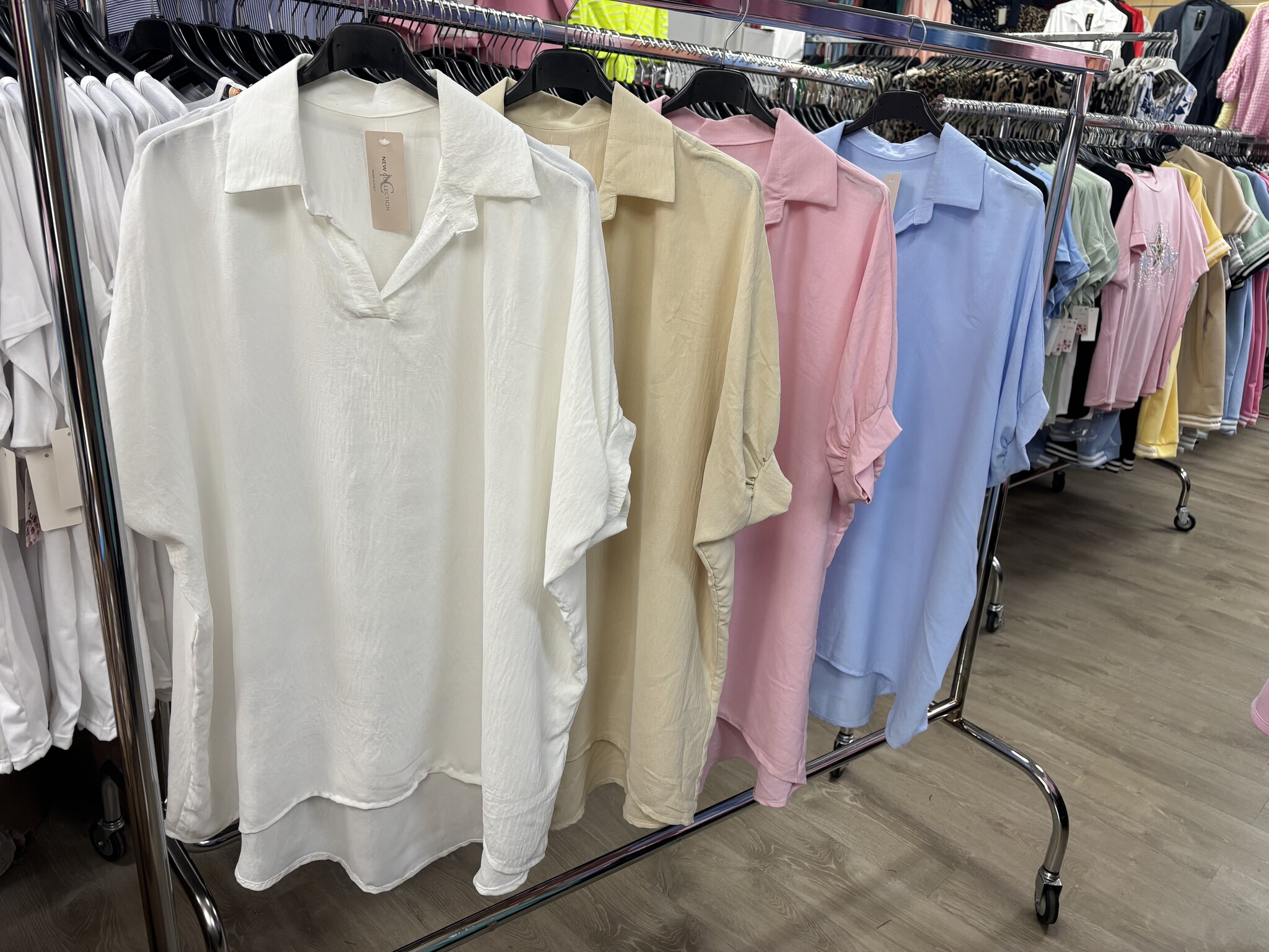 SHIRT SIMPEL KRAAGJE MATEN 46 TOT RUIME 52