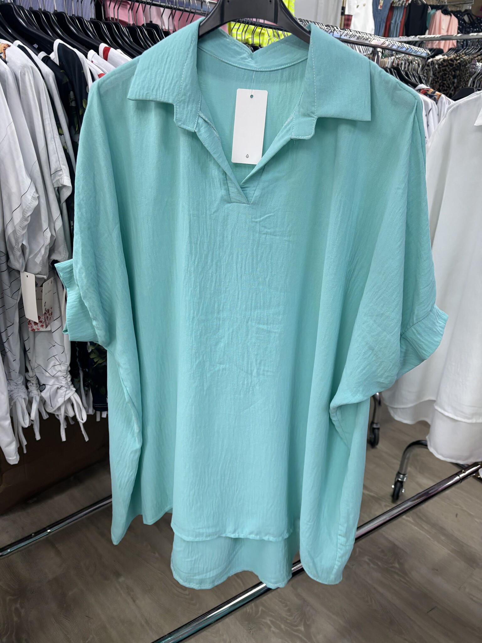 SHIRT SIMPEL KRAAGJE MATEN 46 TOT RUIME 52