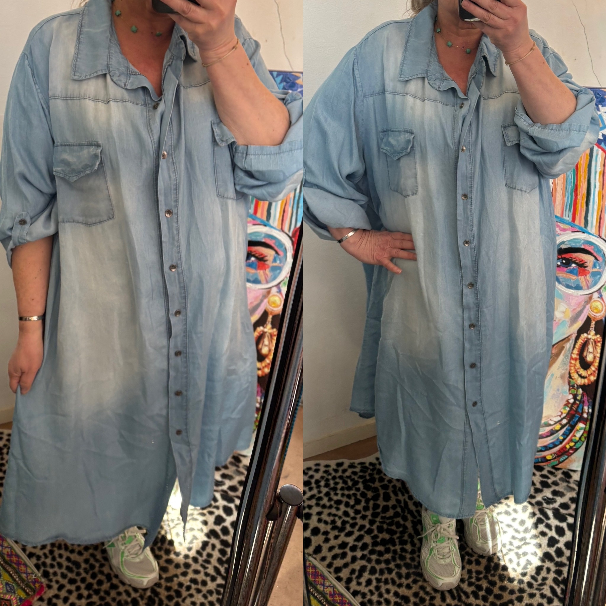 JEANS JURK SENSA MATEN 46/48 TOT 54