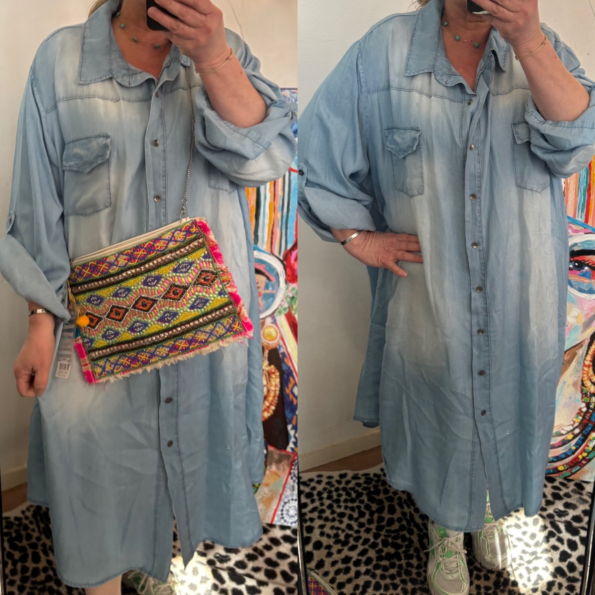 JEANS JURK SENSA MATEN 46/48 TOT 56