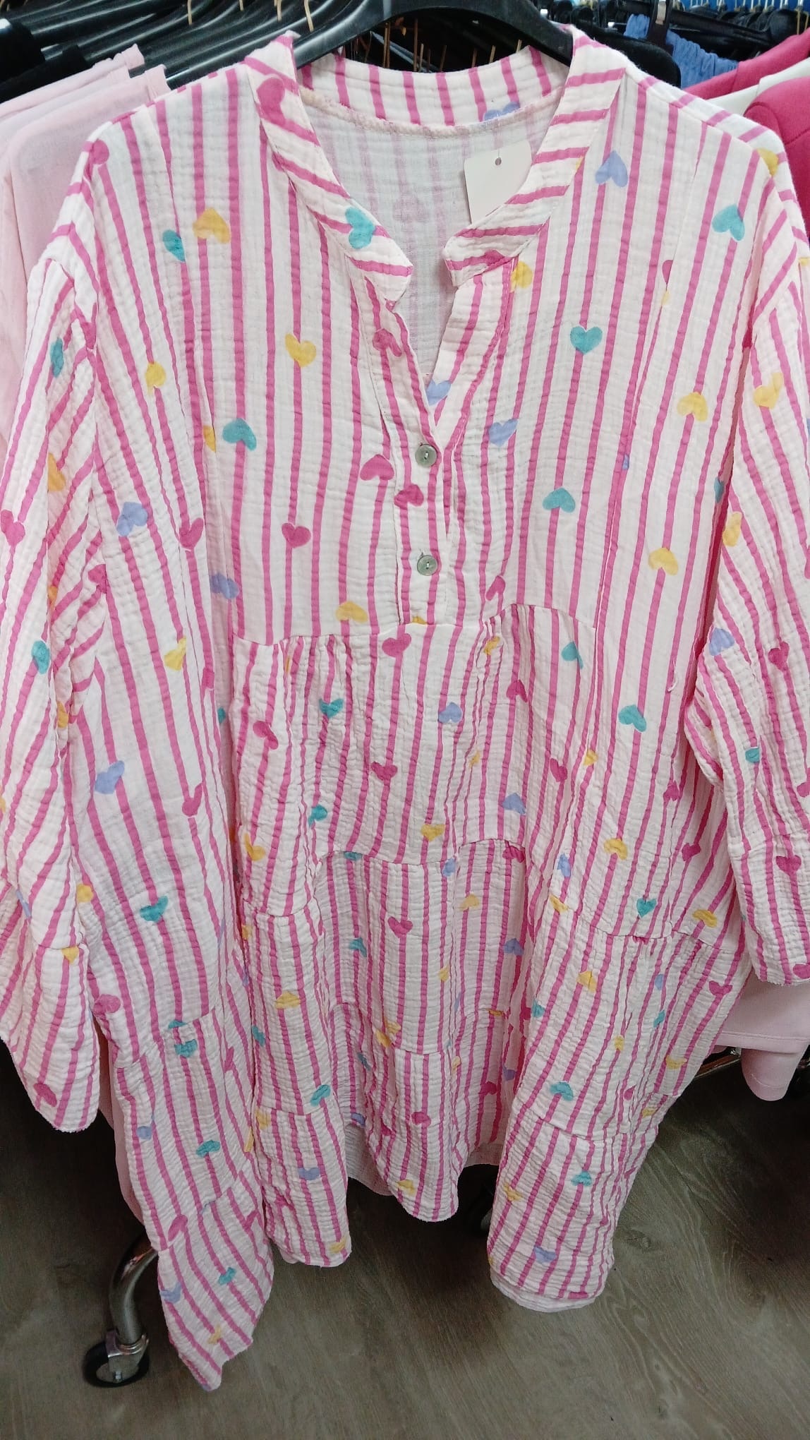 TUNIEK HEART CHIQUE KATOEN MATEN 48 TOT 56