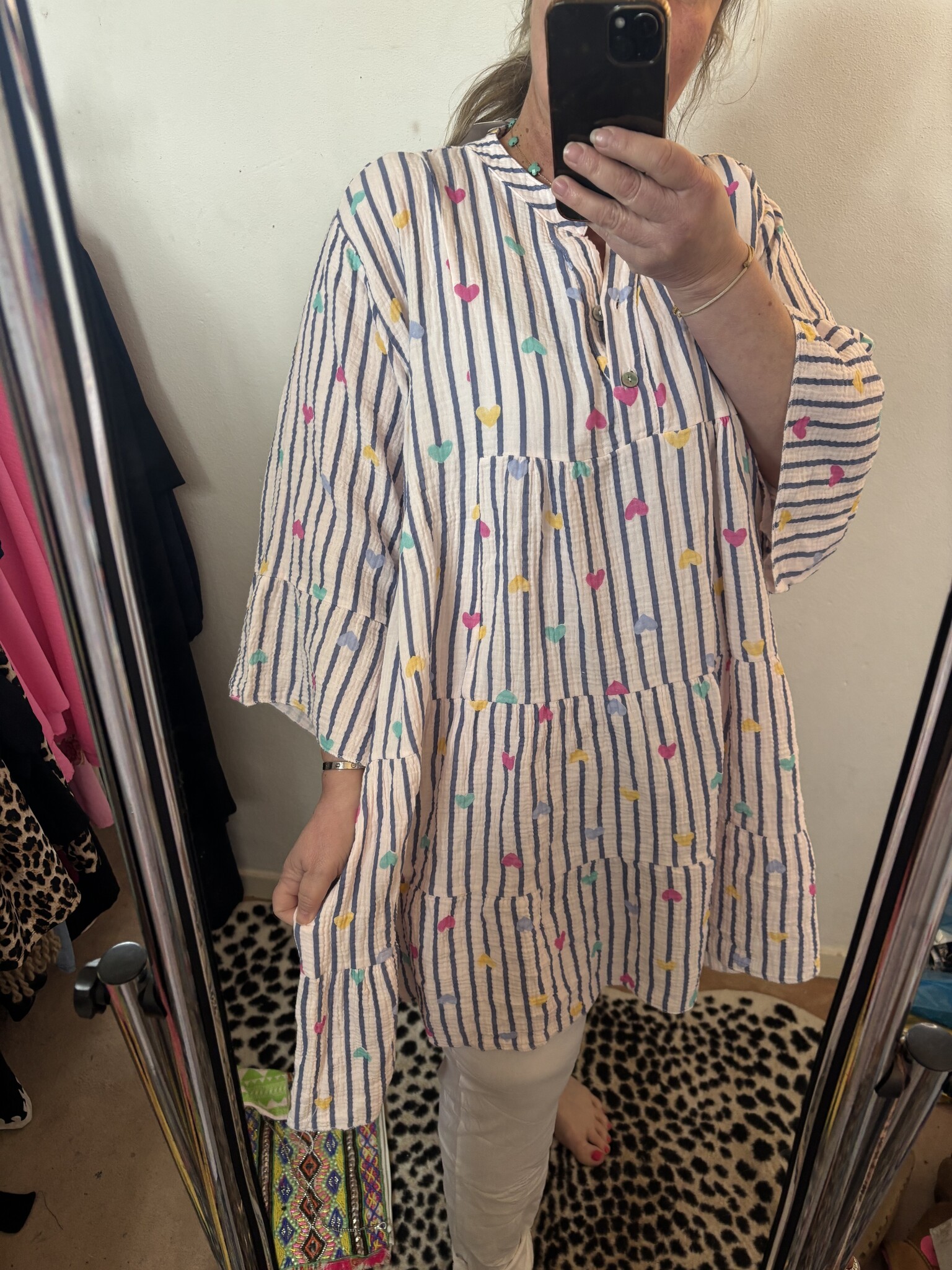 TUNIEK HEART CHIQUE KATOEN MATEN 48 TOT 56