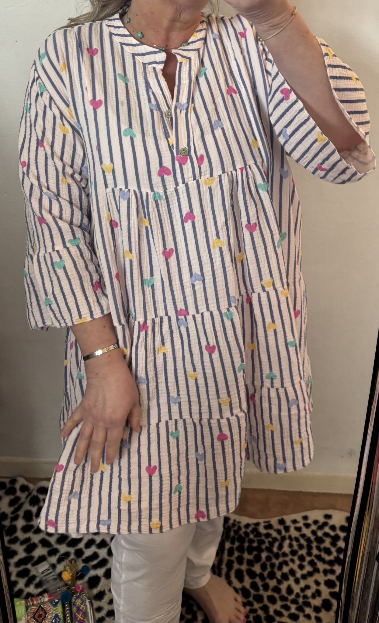 TUNIEK HEART CHIQUE KATOEN MATEN 48 TOT 56