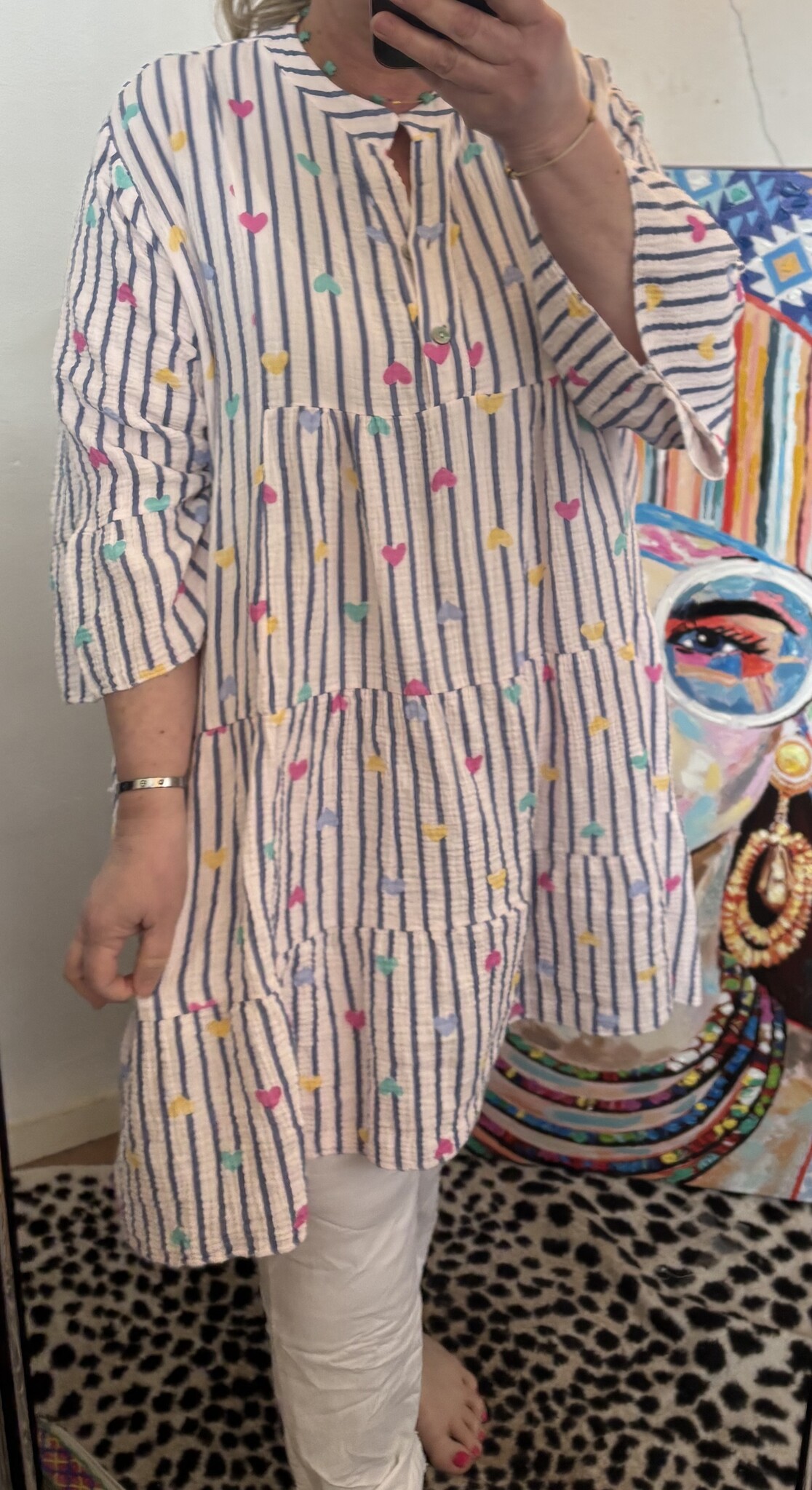 TUNIEK HEART CHIQUE KATOEN MATEN 48 TOT 56