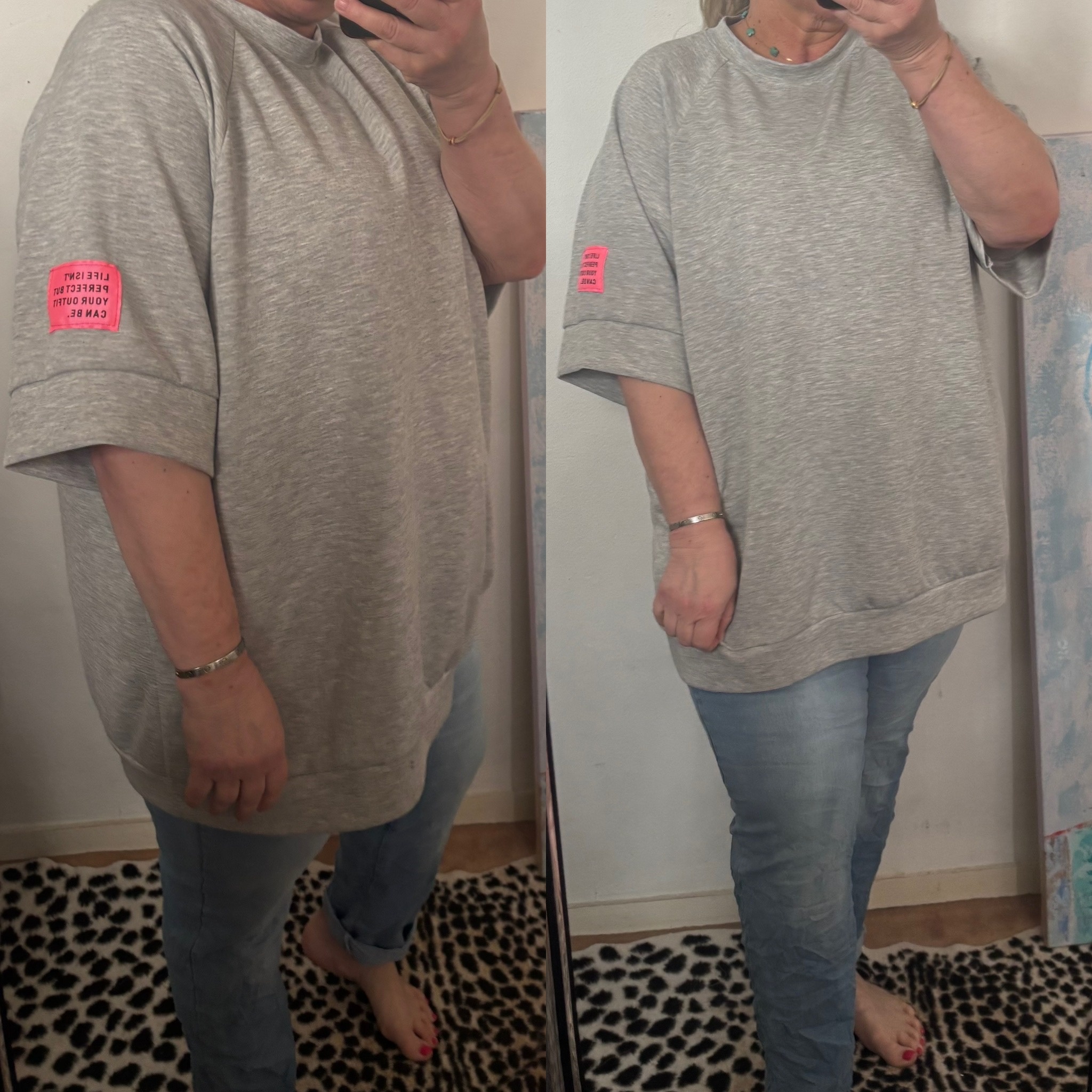 SWEATER GREY MATEN 46 TOT 52