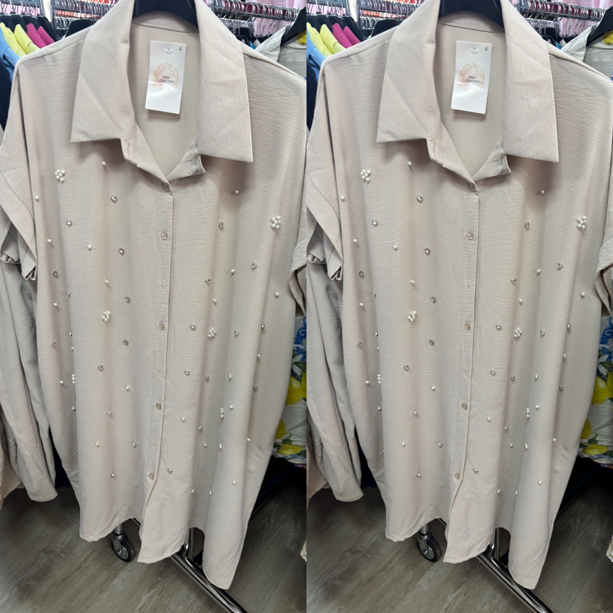 TUNIEK PAREL EN BLING MATEN 46/48 TOT 56