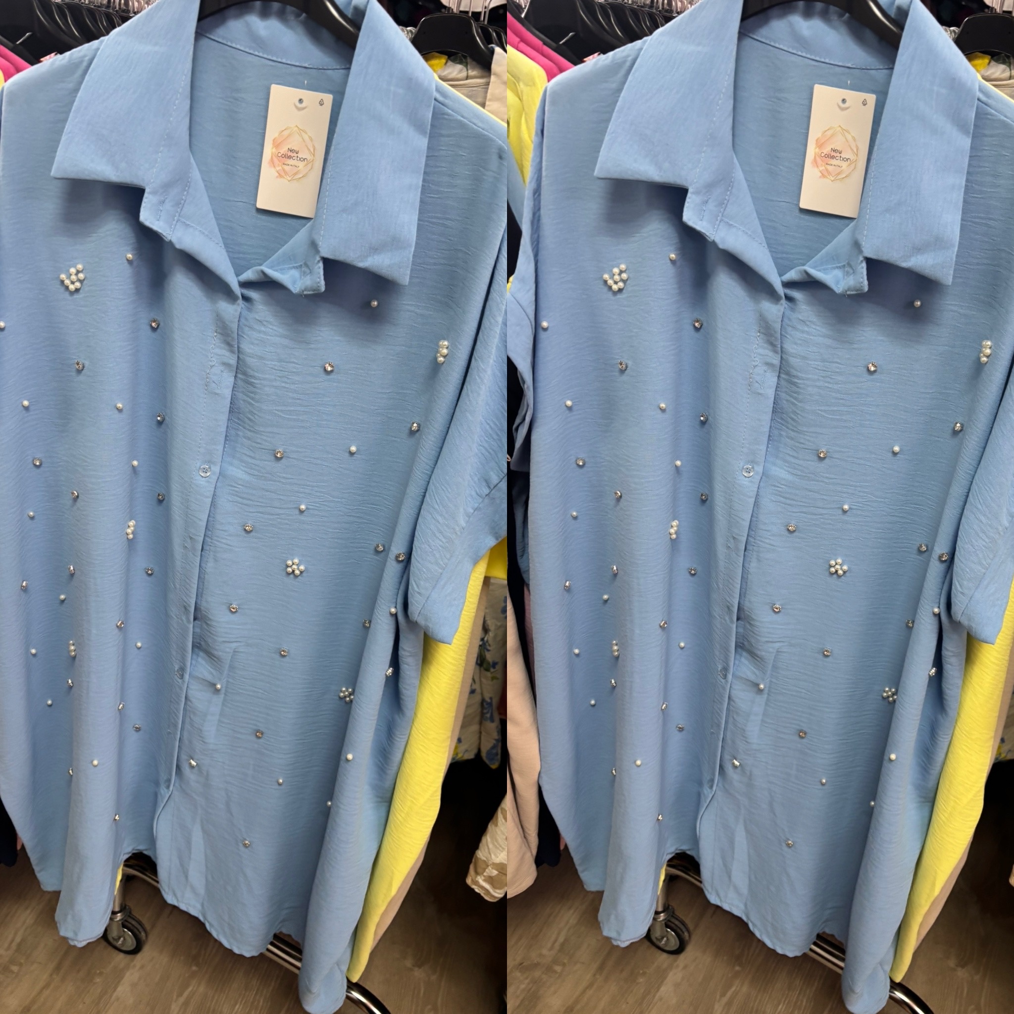 TUNIEK PAREL EN BLING MATEN 46/48 TOT 56