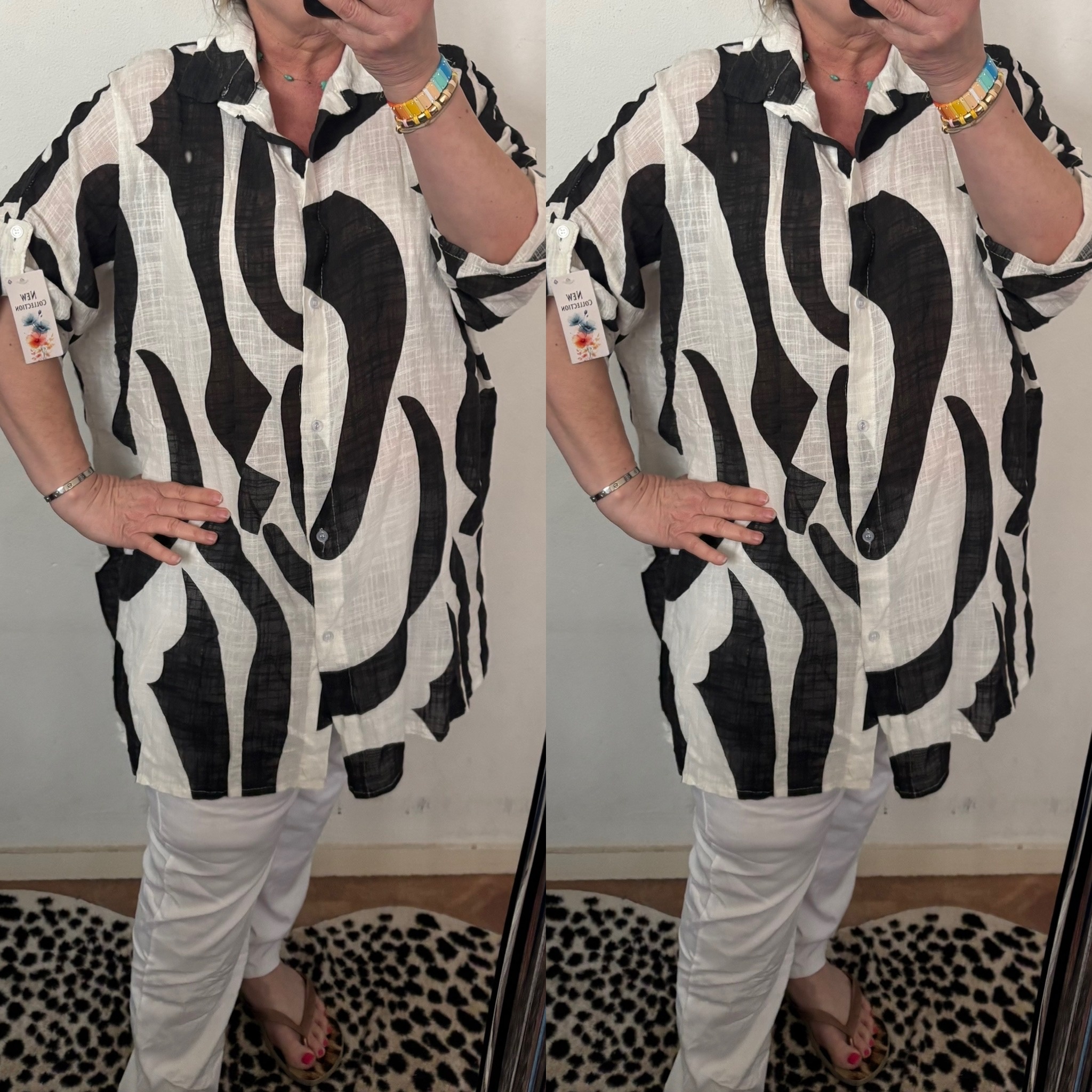 BLOUSE LINNEN FAY MATEN 46 TOT 54