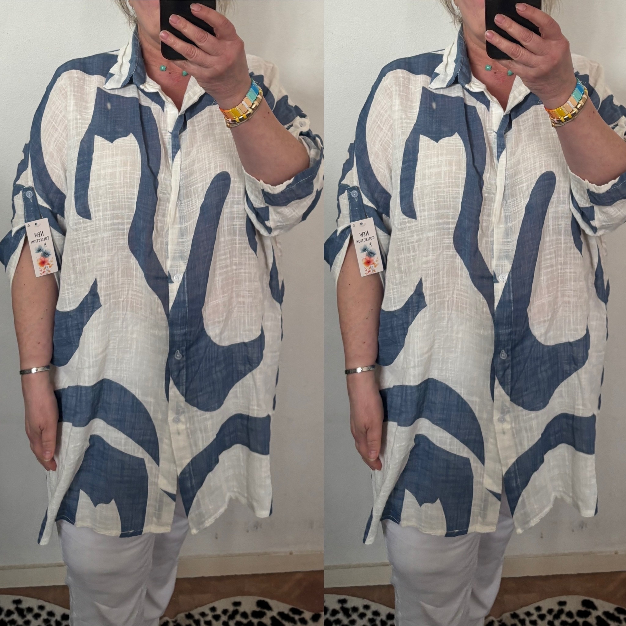 BLOUSE LINNEN FAY MATEN 46 TOT 54