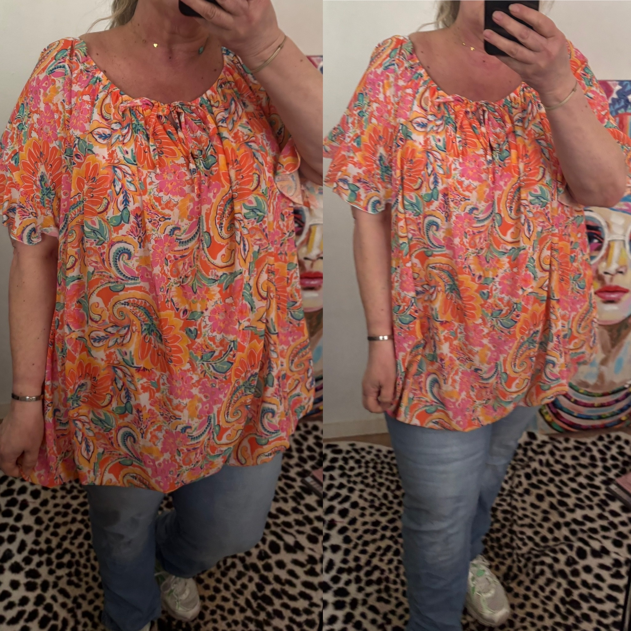 BOHO CHIQUE KORTE MOUW LENTE MATEN 44 TOT 52