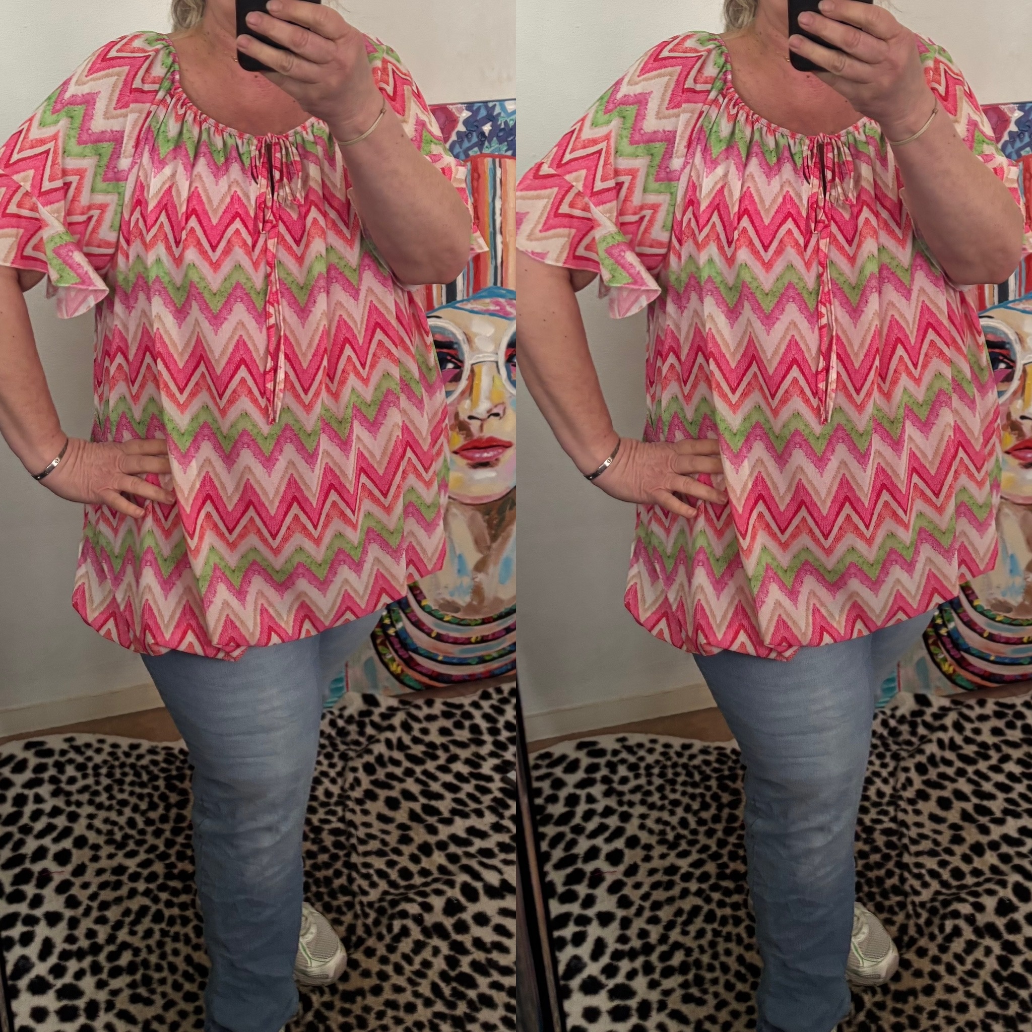 BOHO CHIQUE KORTE MOUW LENTE MATEN 44 TOT 52