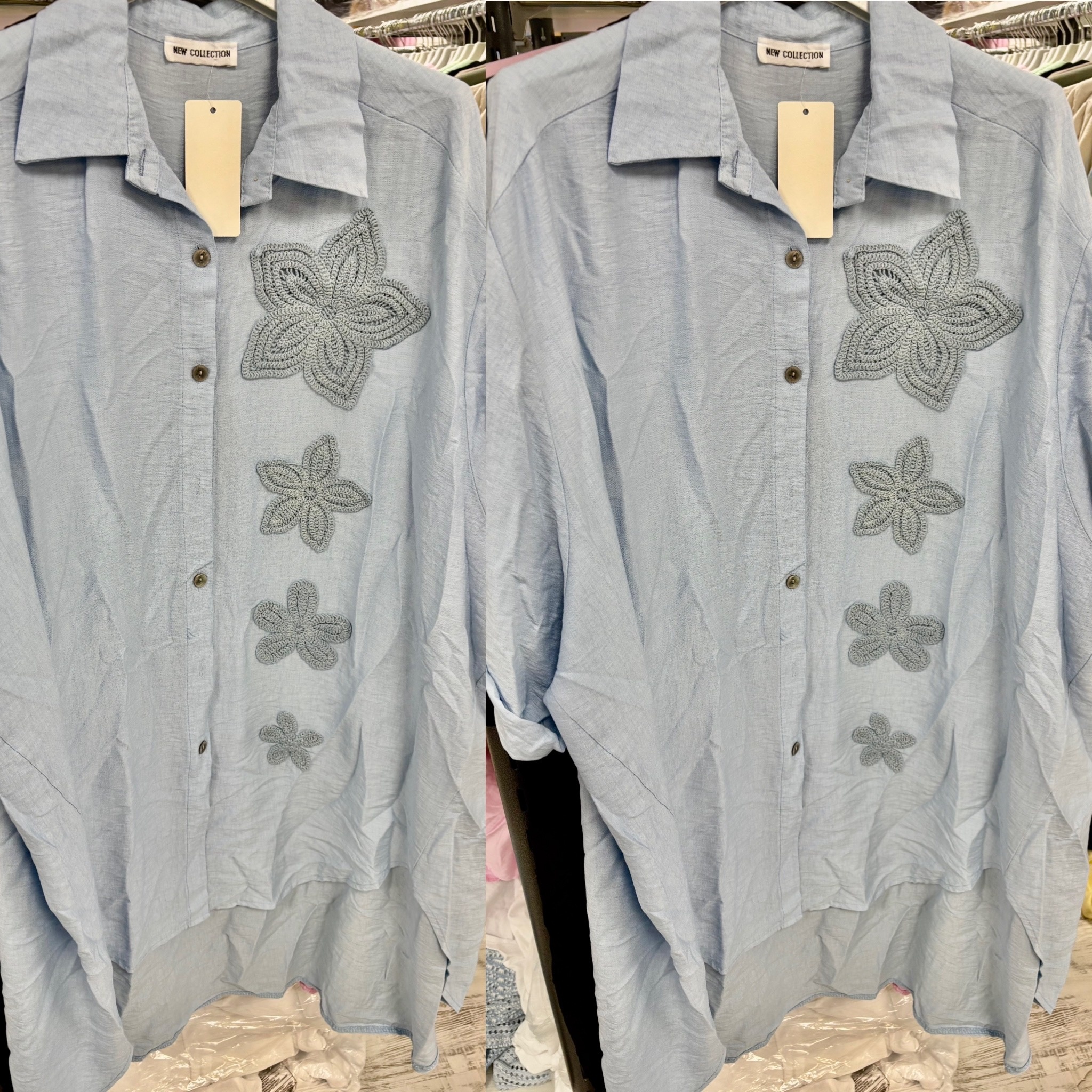 BLOUSE FLOWER LOVE MATEN 46/48 TOT 54