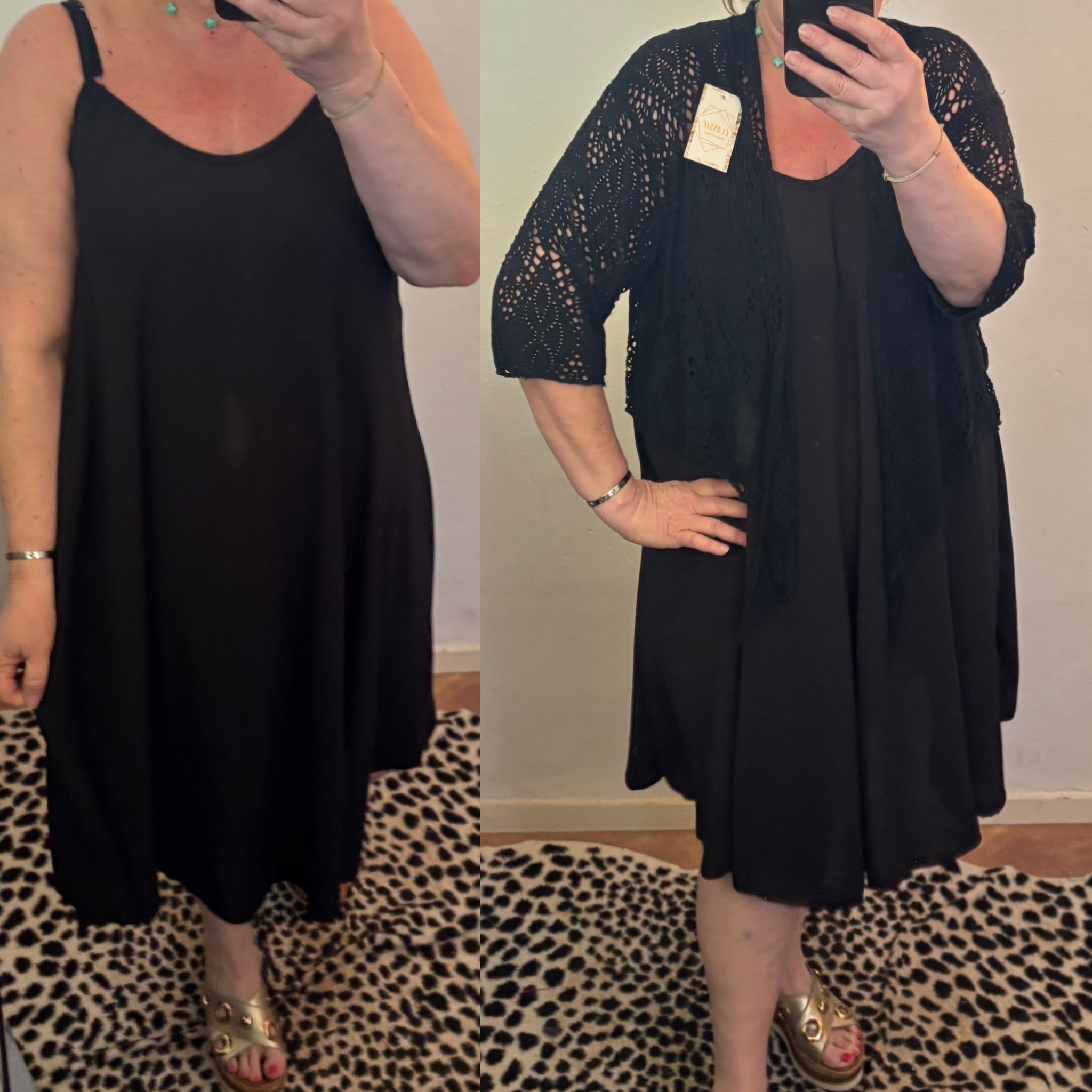 JURKJE LANGE TOP VIVRE MATEN 46/48 TOT 52 BOVEN ONDER WIJDER