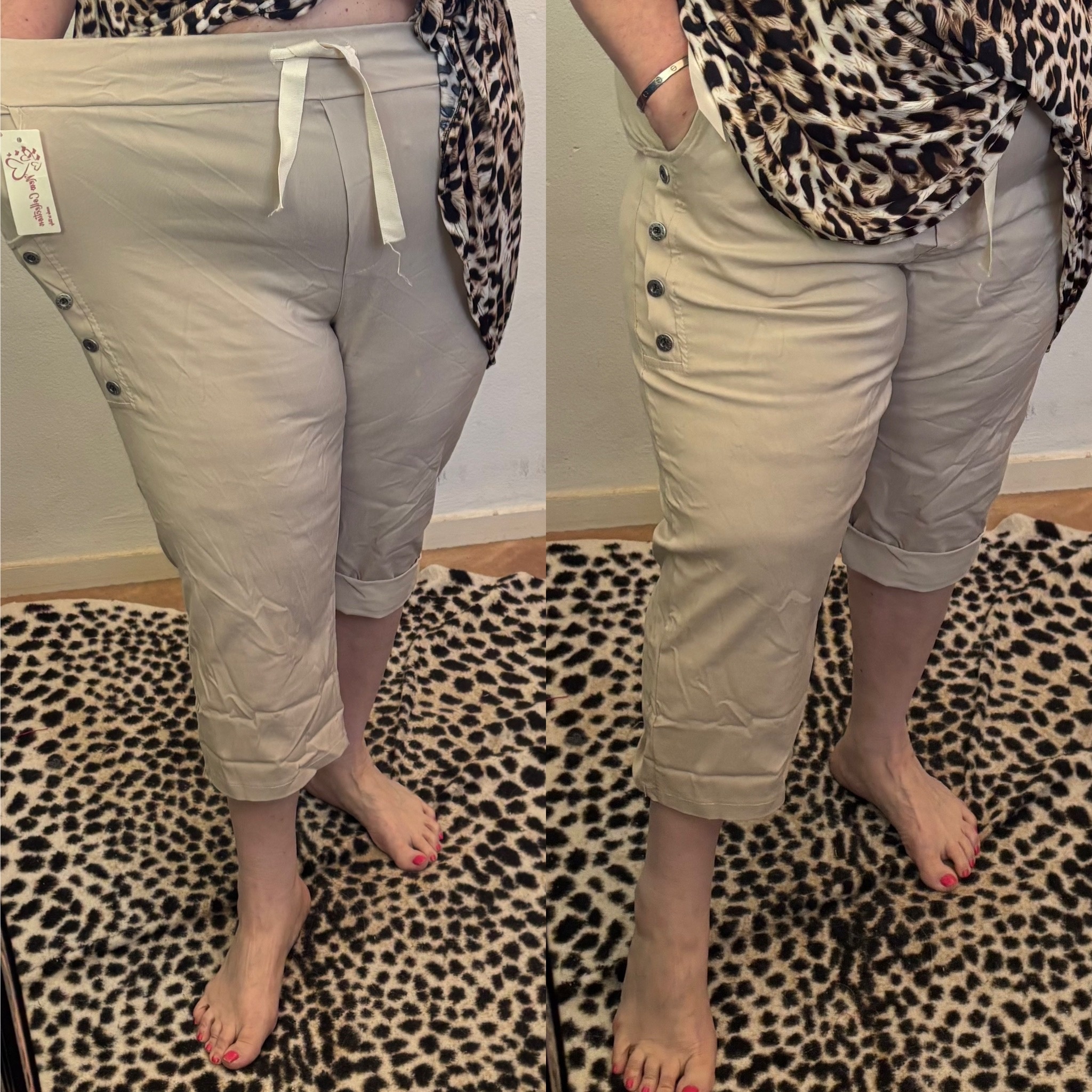 SUPER CAPRI BUTTON MATEN 46/48 TOT 52/54