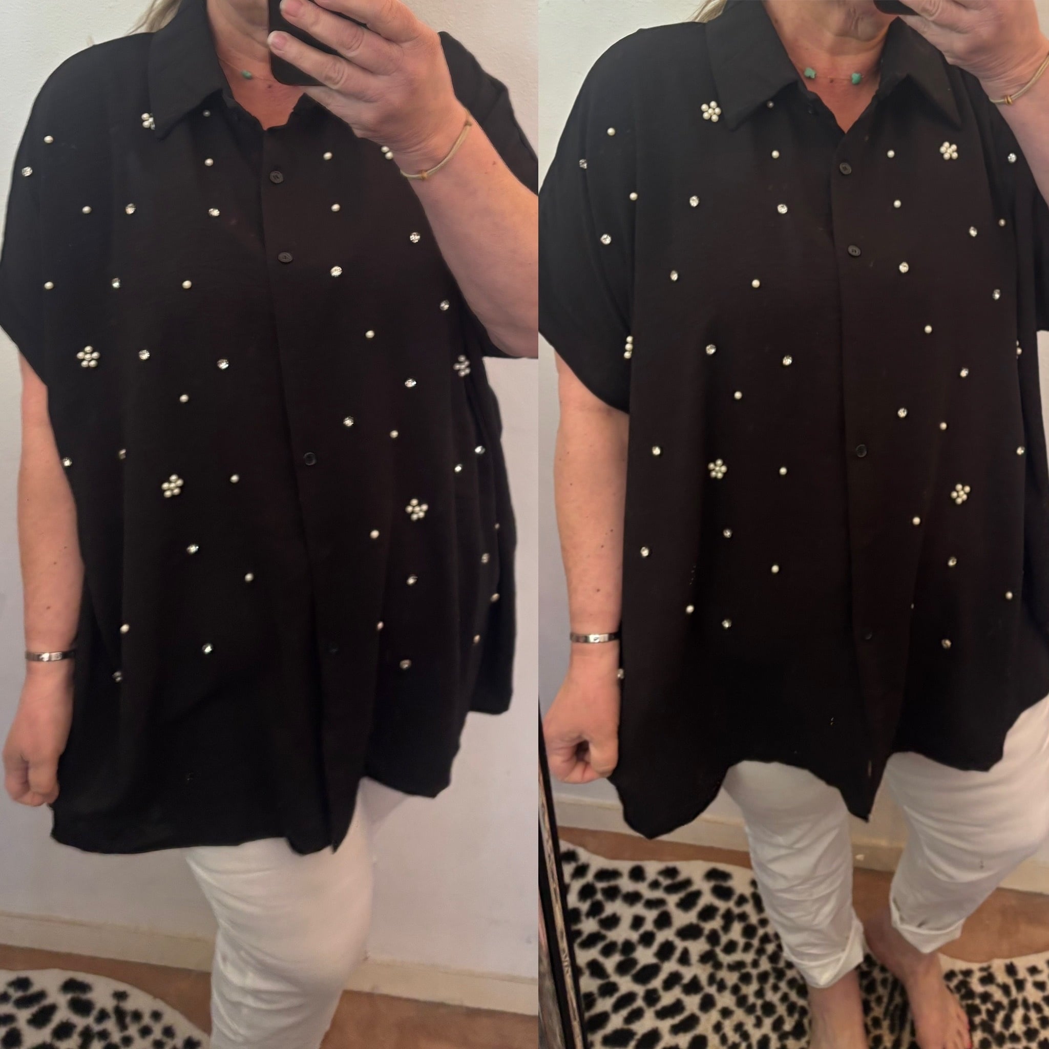 BLOUSE PAREL BLING MATEN 46 TOT 54/56