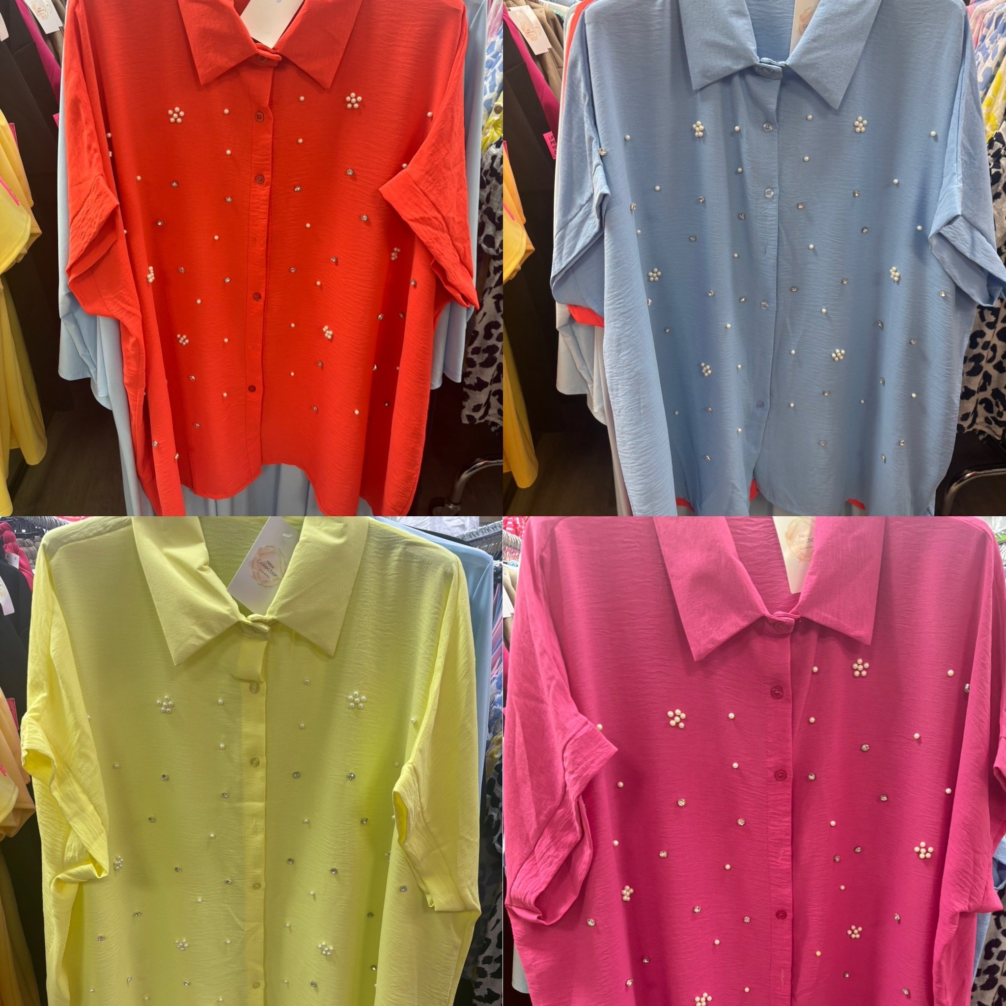 BLOUSE PAREL BLING MATEN 46 TOT 54/56