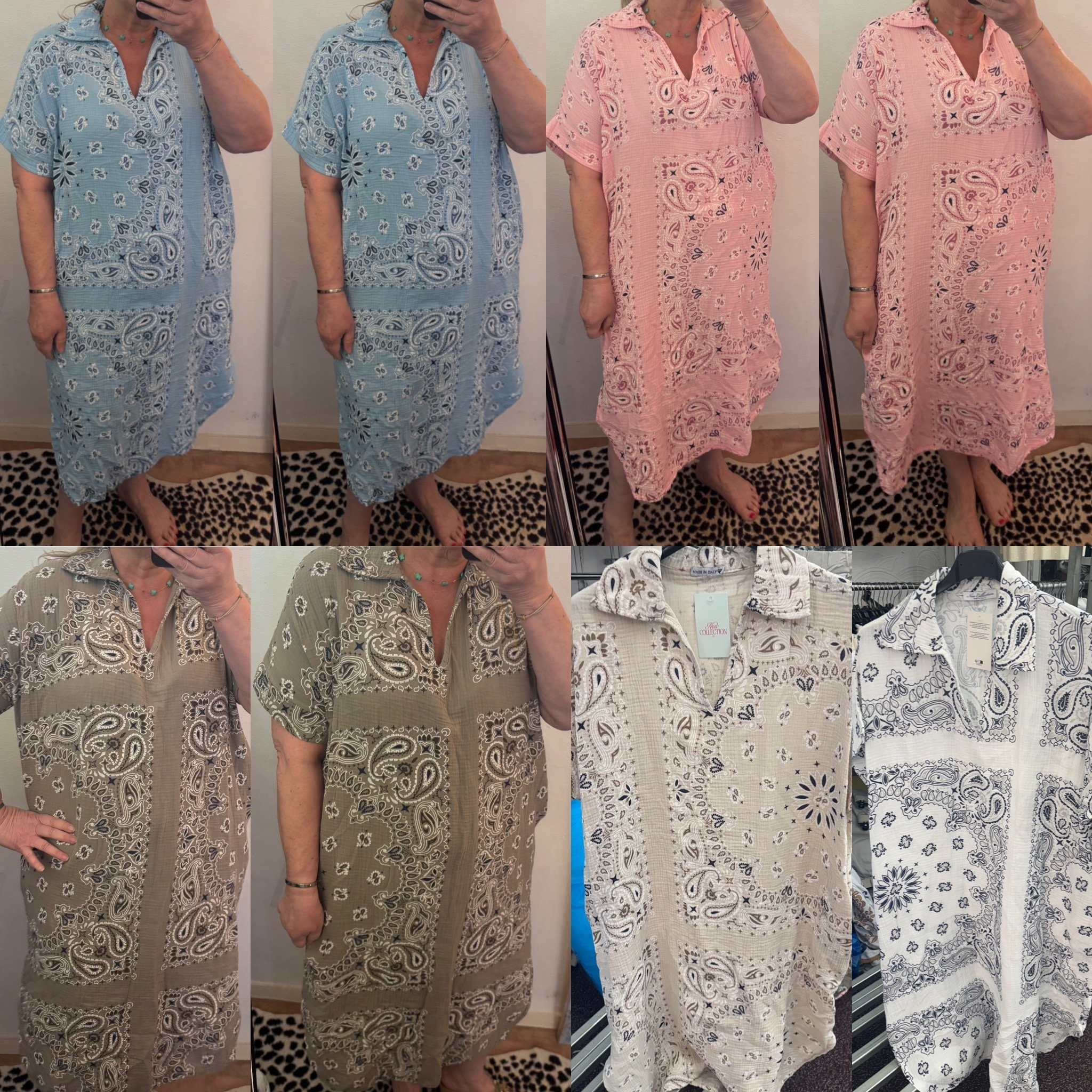 BANDANA JURK WAFEL KATOEN MATEN 44 TOT 48