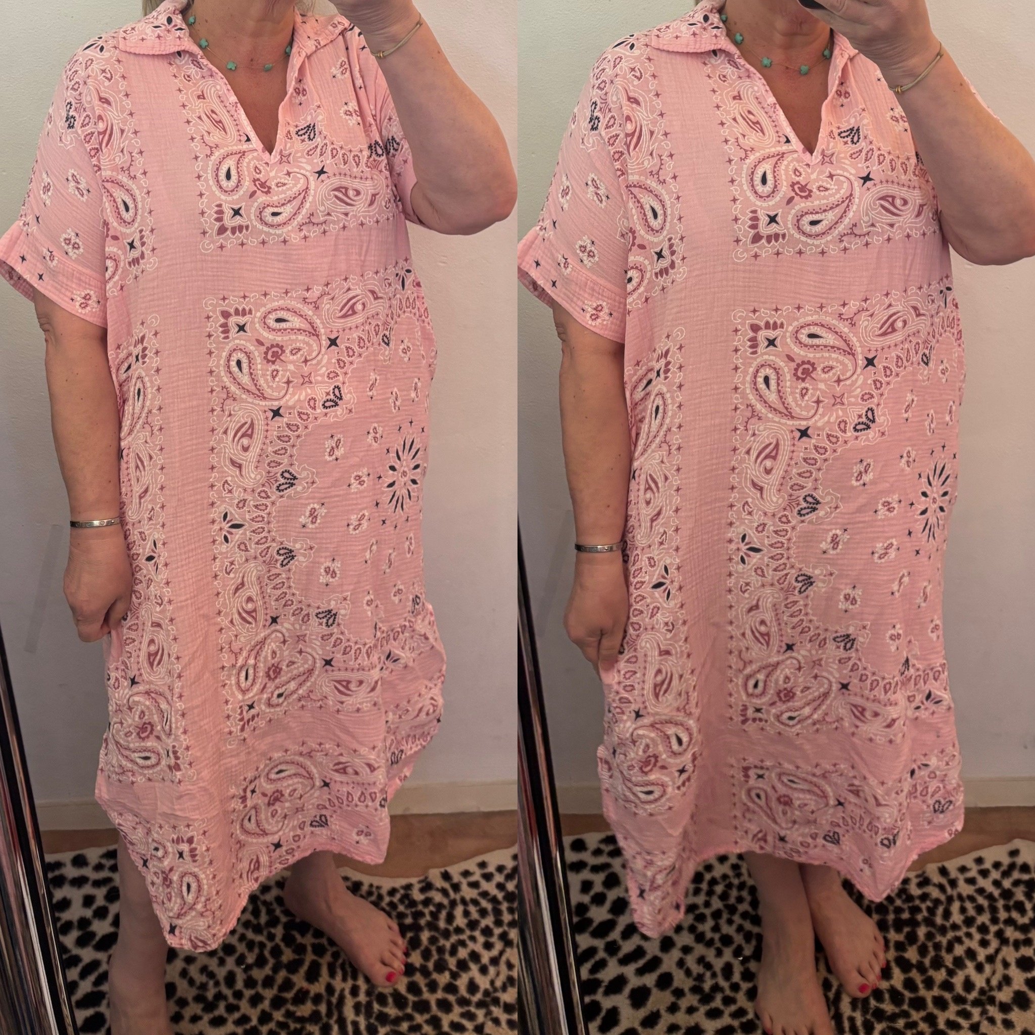 BANDANA JURK WAFEL KATOEN MATEN 44 TOT 48