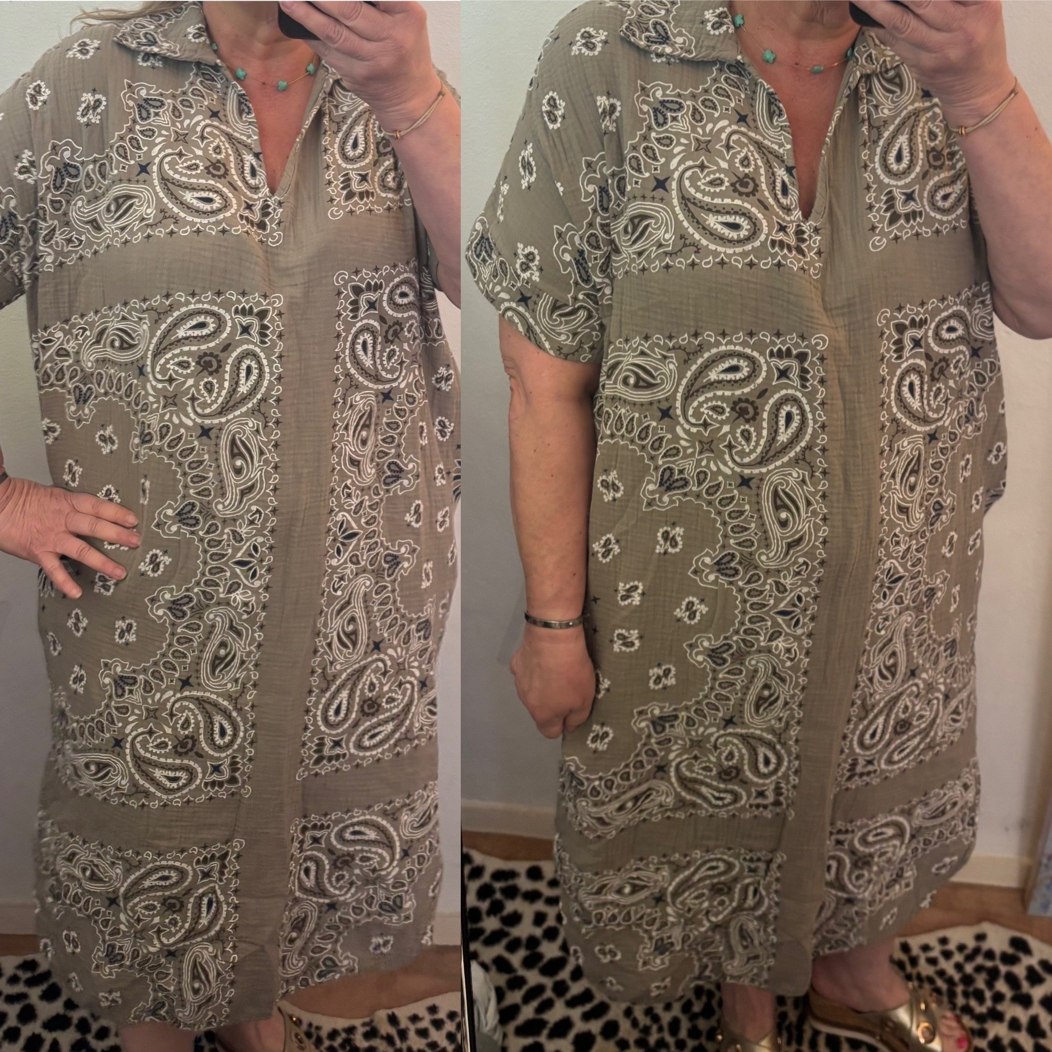 BANDANA JURK WAFEL KATOEN MATEN 44 TOT 48