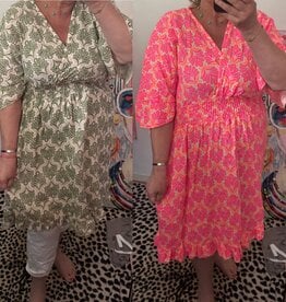 TUNIEK KORT JURKJE FERLA MATEN 44 TOT 50/52