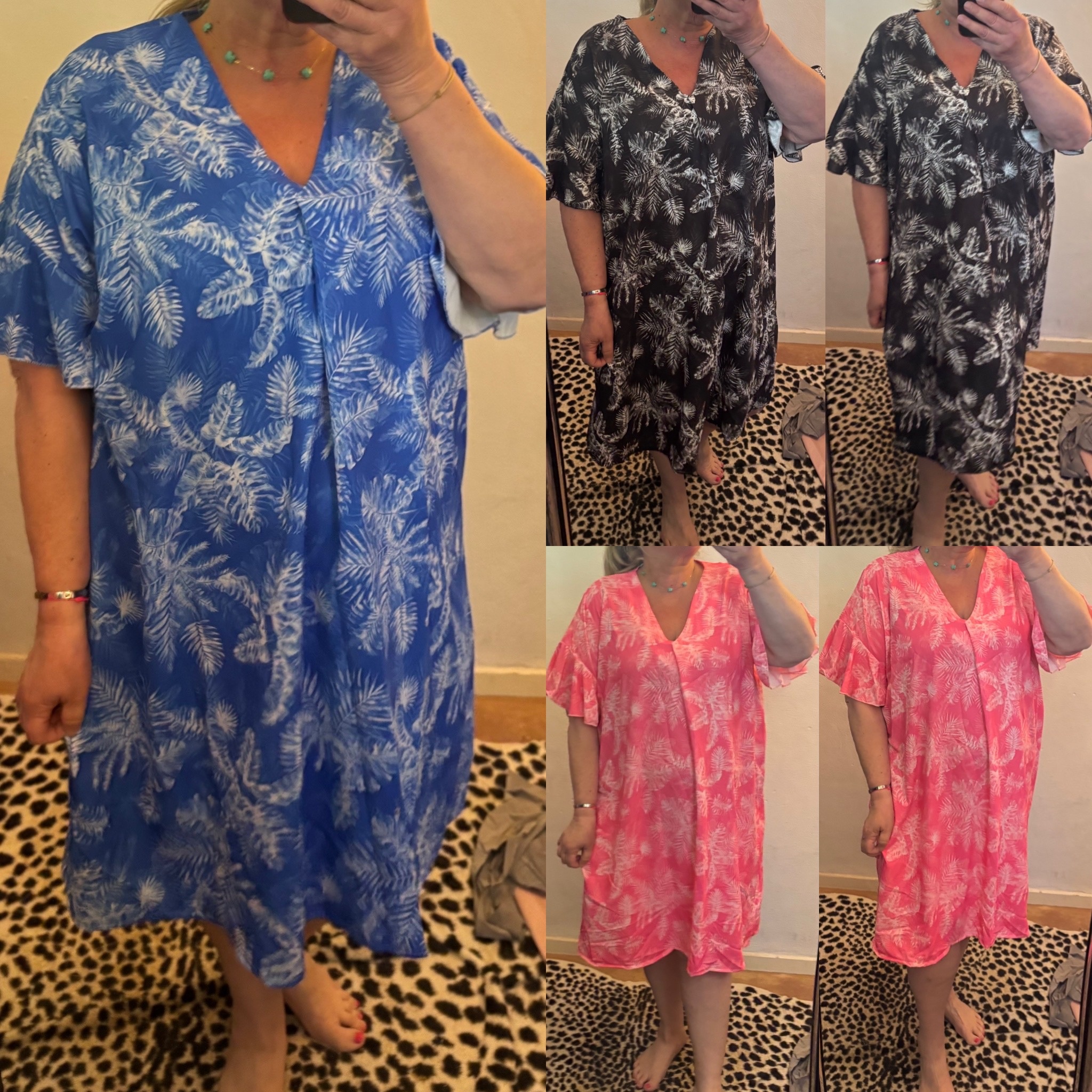 JURKJE LANG TUNIEK BLES BLAD MATEN 46 TOT 52/54
